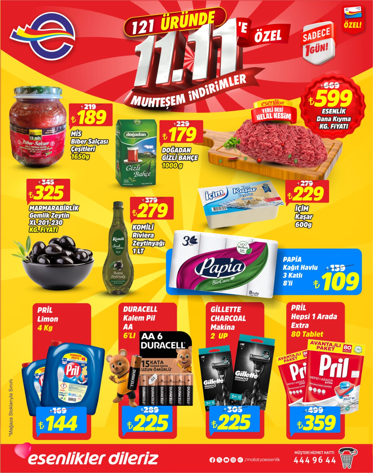 Esenlik’te 1⃣1⃣.1⃣1⃣’e Özel Muhteşem İndirimler!