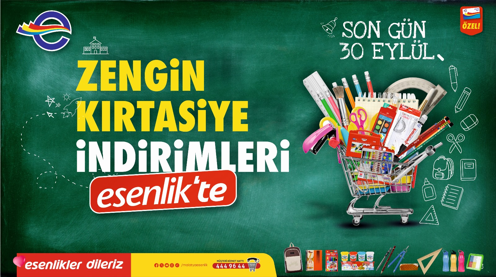 OKUL KIRTASİYE ÜRÜNLERİ ESENLİK’TE