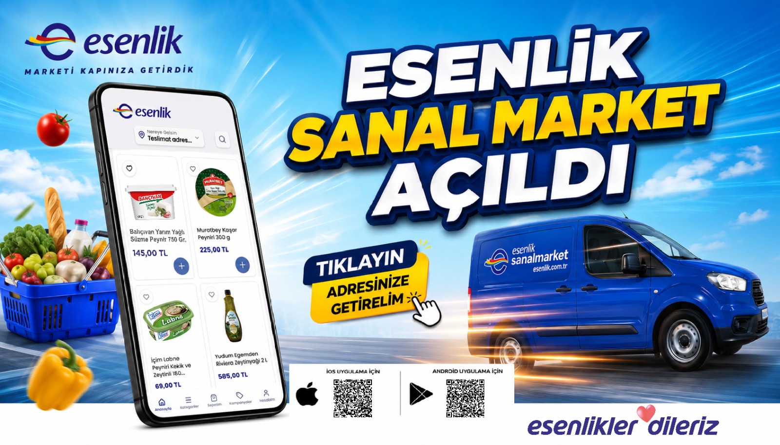 Esenlik Sanal Market Hizmete Girdi